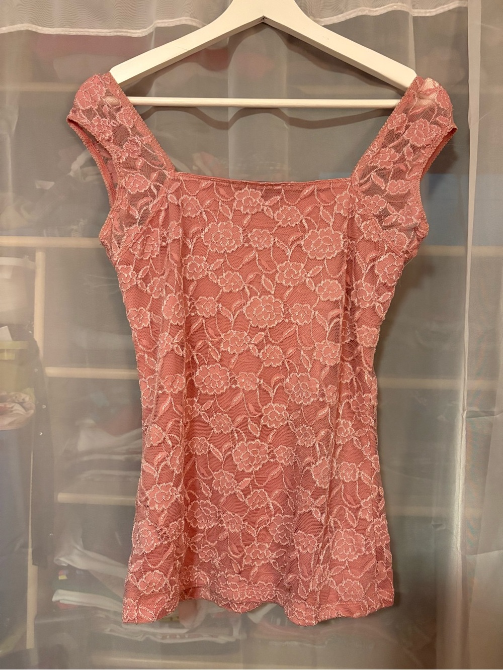 Pink lace babydoll top - Picture 4 of 6
